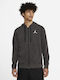 Jordan Air Men's Sweatshirt Jacket Dri-Fit with Hood and Pockets Gray