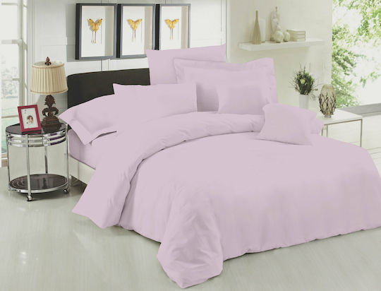 Le Blanc Set Cearșafuri 240x270cm. Premium Light Lilac 4buc