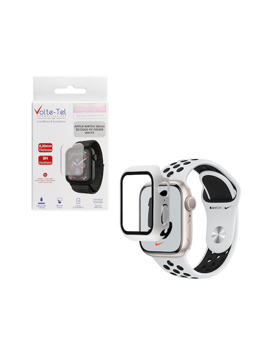 Volte-Tel Edge Cover with Key Πλαστική Θήκη με Τζαμάκι σε Λευκό χρώμα για το Apple Watch 42mm