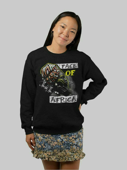 Face of Africa W Sweatshirt - BLACK