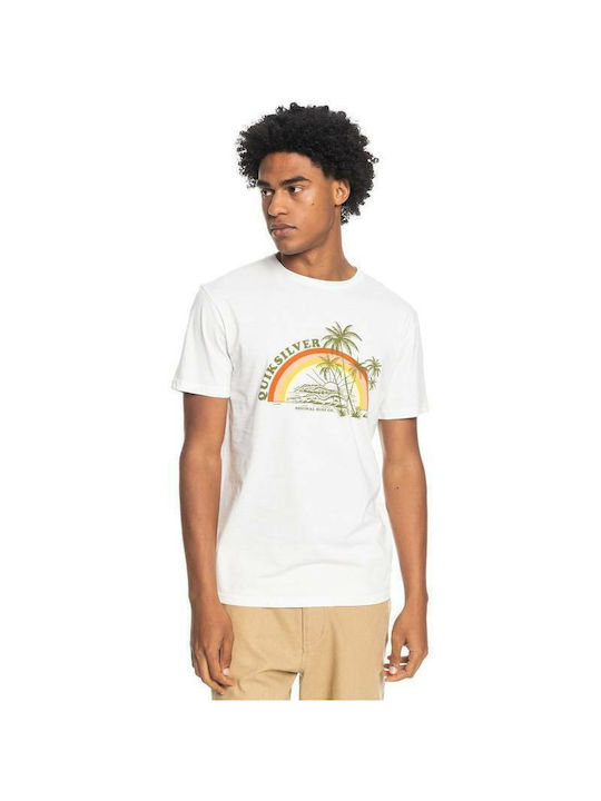 Quiksilver T-shirt Bărbătesc cu Mânecă Scurtă Alb