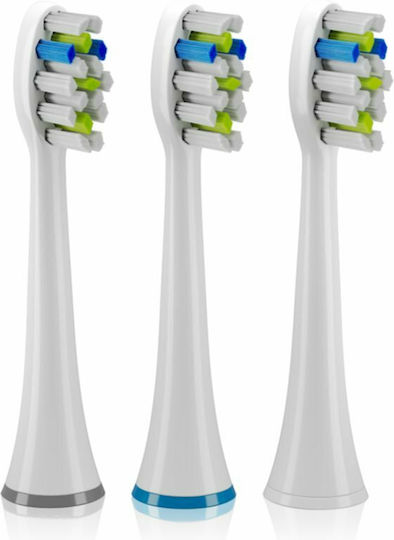 TrueLife SonicBrush UV Whiten Rezerve Capete Periuță Dinți Electrică Pachet Triplu 3 Buc