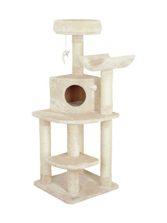 Kerbl Zirkonia Cat Scratching Post Cat Tree In Beige Colour 56x56x130 cm 81621