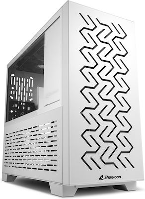 Sharkoon MS-Z1000 Midi Tower Computer Case with Window Panel White