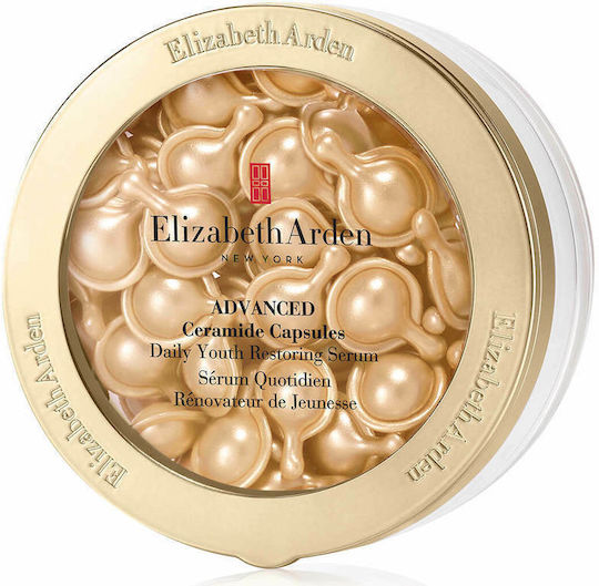 Elizabeth Arden Advanced Ceramide Capsules Daily Youth Restoring Feuchtigkeitsspendend & Anti-Aging Serum Gesicht für Strahlkraft & Straffung 60Stk