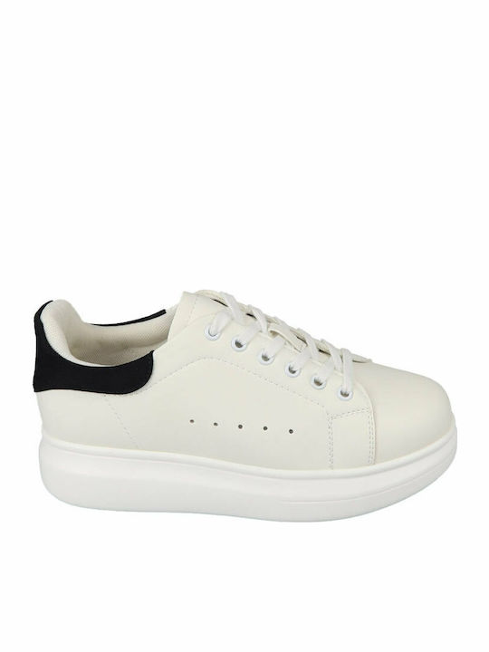 Damen Flatforms Sneakers Weiß