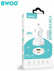 BWOO Auto-Ladegerät mit Anschlüssen 1xUSB-A 1xType-C BWOO Auto-Ladegerät mit Anschlüssen 1xUSB-A 1xType-C