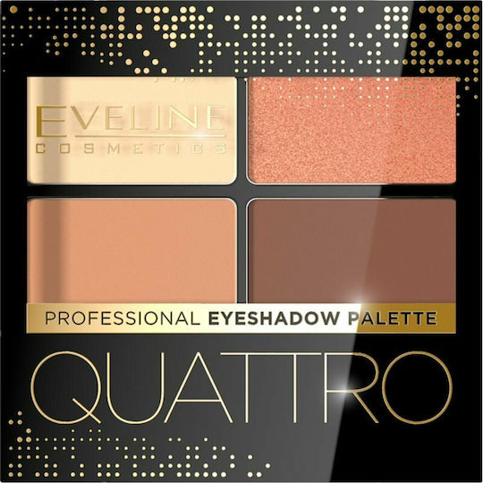 Eveline Quattro Palette mit Lidschatten in Gepresster Form 3.2gr