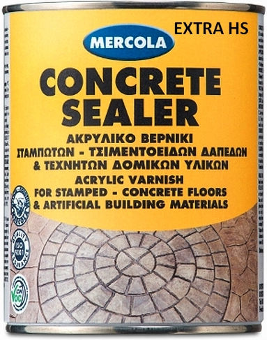 Mercola Concrete Sealer Βερνίκι Επιφάνειας Διαλύτου Άχρωμο Σατινέ 5lt