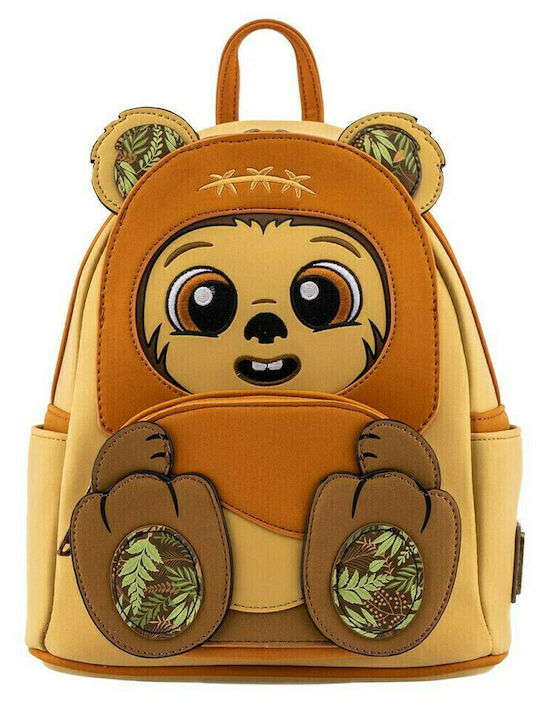 Loungefly Kids Bag Backpack Brown 22.5cmx11.25cmx25cmcm Star Wars Wicket Footsie Cosplay Mini