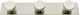 Zogometal Metal Wall Hanger with 3 Slots Matt Nickel 22x4cm 1pc