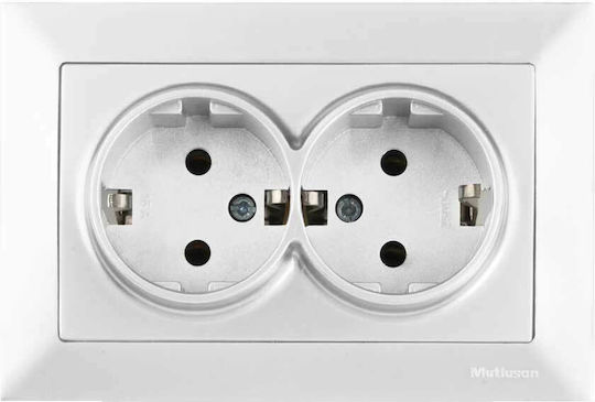 Mutlusan Candela Power Socket White 1pcs