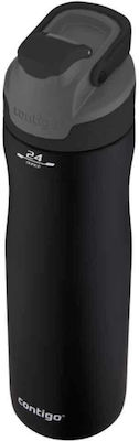 Contigo Autoseal Chill Glas Thermosflasche Rostfreier Stahl BPA-frei Schwarz mit Mundstück 2127889
