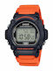 Casio Мъжки Часовник 48mm На Батерия с Оранжев Каучуков Каишка