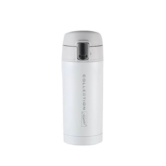 Maestro MR-1641 Pahar Termos Oțel inoxidabil 320ml Alb cu Mustiuc