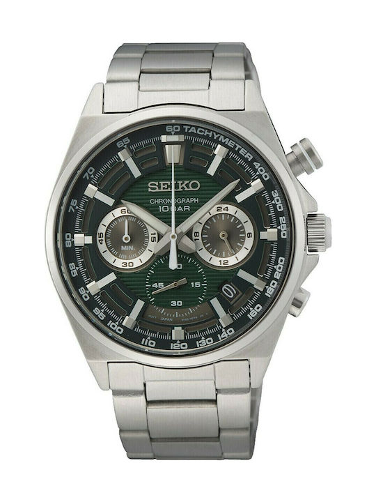 Seiko Sports Ρολόι Μπαταρίας με Μεταλλικό Μπρασελέ