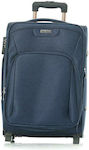 RCM 16108 Medium Travel Suitcase Fabric Blue with 4 Wheels Height 67cm.