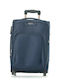 RCM 16108 Medium Travel Suitcase Fabric Blue with 4 Wheels Height 67cm
