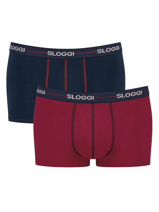 Sloggi Men's Boxers Navy / Red 2Pack