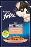 Purina Felix Le Ghiottonerie Wet Food for Adult Cat in Pouch with Salmon 85gr