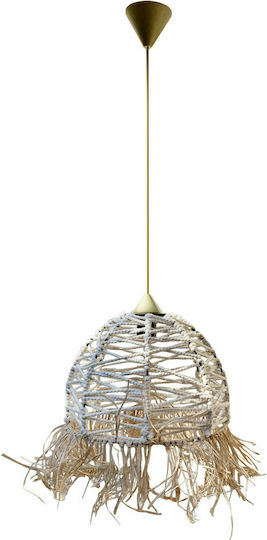 Alphab2b Deckenleuchte Braun Boho mit Lampenbirnensockel E27 30x30x100cm