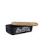Click Brotkasten mit Deckel Kunststoff Schwarz 40x20x12cm