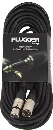 Plugger Cable XLR male - XLR female Μαύρο 15m (DK-PLG00036)