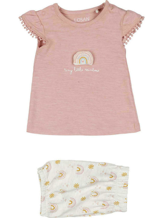 Kinderbekleidungssets mit Shorts Sommer 2Stücke Rosa