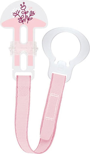 Mam Pacifier Ribbon Fabric Flowers - Pink Pink