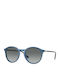 Vogue Unisex Sunglasses with Blue Horn-Rimmed Frame and Grey Gradient Lenses