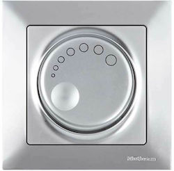 Mutlusan Candela Recessed Simple Complete Dimmer Switch Rotary 600W Silver