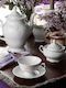 Kristoff Fiorina Tea Set with Cup Porcelain White 1200ml 27pcs