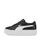 Puma Carmen Γυναικεία Flatforms Sneakers Μαύρα