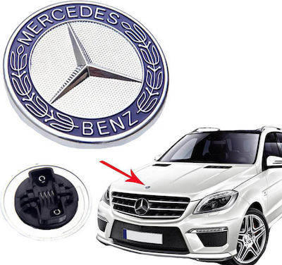 Car Brand Logo Hood Hood Emblem for Mercedes-Benz 57mm Blue