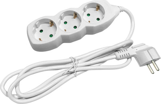 Entac ESE1.5G3-3 Bandă de alimentare 3 Prize cu Cablu 3m