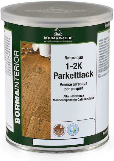 Borma Wachs 1-2K Naturaqua Parkettlack Wasser Farblos Helles Satin 2.5Es