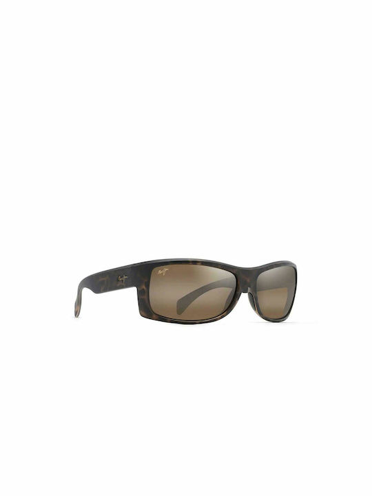 Maui Jim Equator Sonnenbrillen mit Caramel Tortoise Schildkröte Rahmen und Braun Polarisiert Linse H848-10