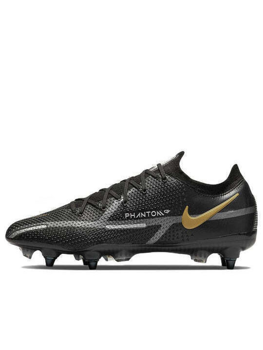 Nike Phantom GT2 Elite SG-Pro Χαμηλά Ποδοσφαιρικά Παπούτσια με Τάπες Black / Metallic Gold / Metallic Silver / Metallic Dark Grey