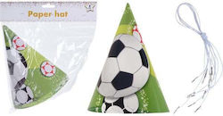 PAPER PARTY HAT SET/8 SOCCER