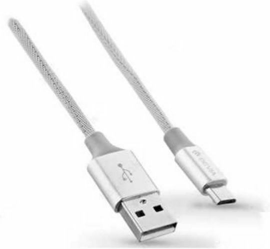 Devia Pheez Braided USB 2.0 to micro USB Cable Γκρι 0.25m