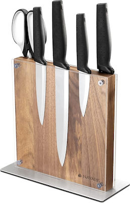 Navaris Magnetic Knives Stand Wooden