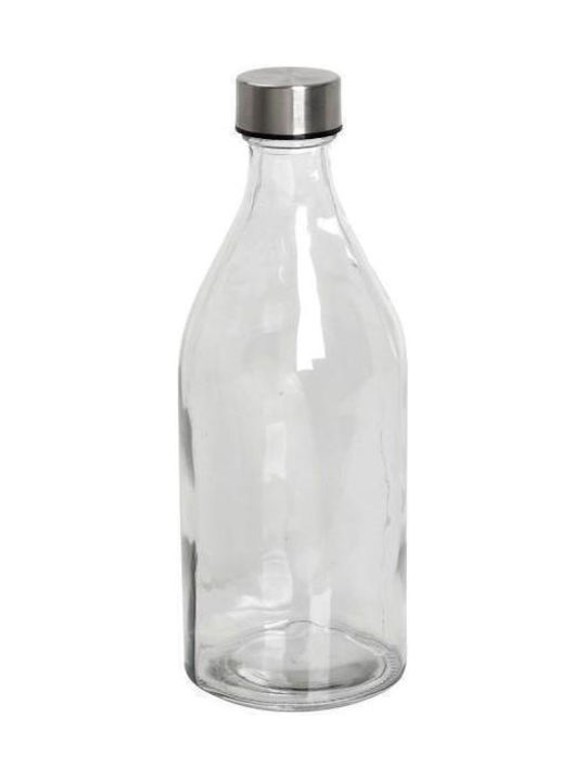 Homestyle Glass Water Bottle with Screw Cap Transparent 1000ml