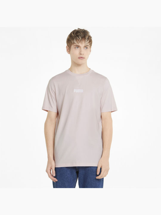 Puma Modern Basics Ανδρικό T-shirt Μπεζ με Λογότυπο