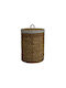 Plastona Wicker Laundry Basket with Lid 42x42x54cm Brown