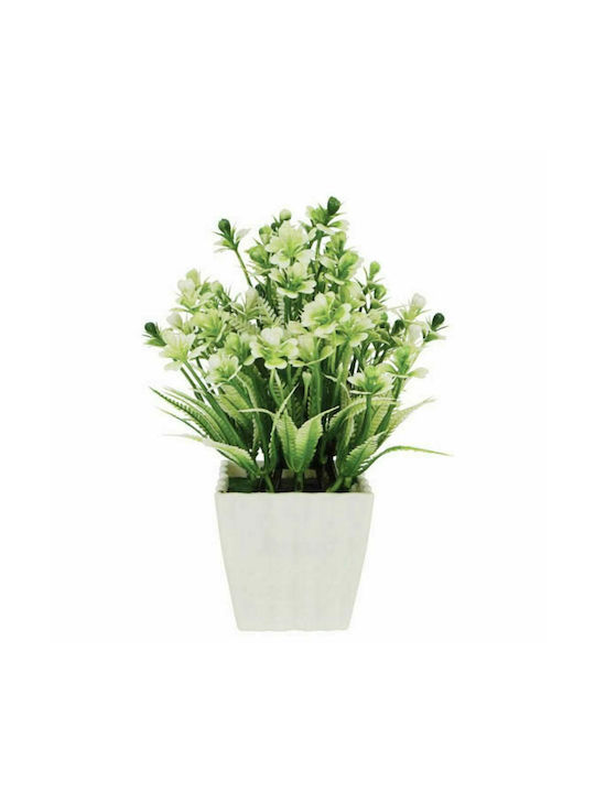 Marhome Artificial Plant in Small Pot White 21cm 1pcs