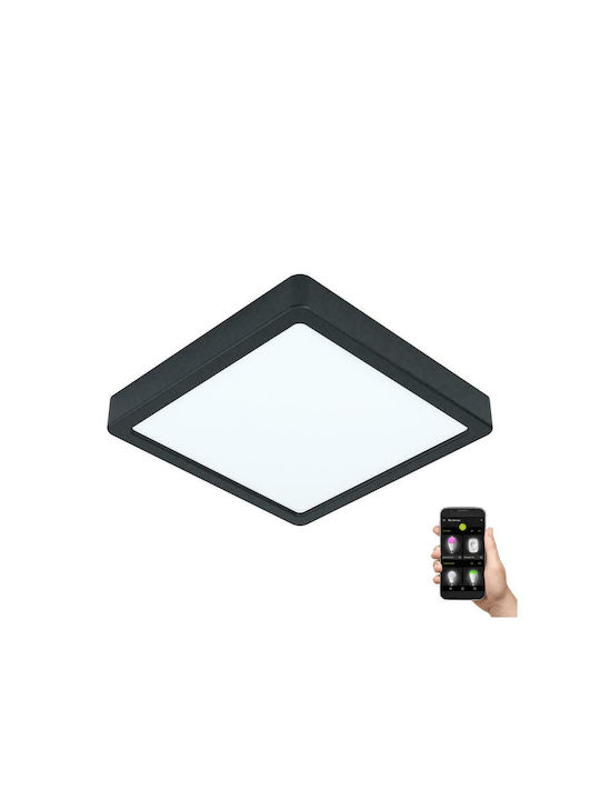 Eglo Fueva Outdoor Ceiling Flush Mount with Integrated LED in Black Color 900109