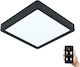 Eglo Fueva Outdoor Ceiling Flush Mount with Integrated LED in Black Color 900109