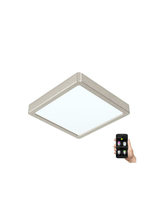 Eglo Fueva Outdoor Ceiling Flush Mount with Integrated LED in Silver Color 900115