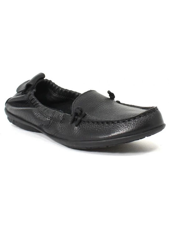 Black Leather Moccasin HUSH PUPPIES