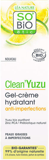 So'Bio Etic Clean’ Yuzu Κρέμα Προσώπου Ημέρας για Ενυδάτωση & Ατέλειες 40ml